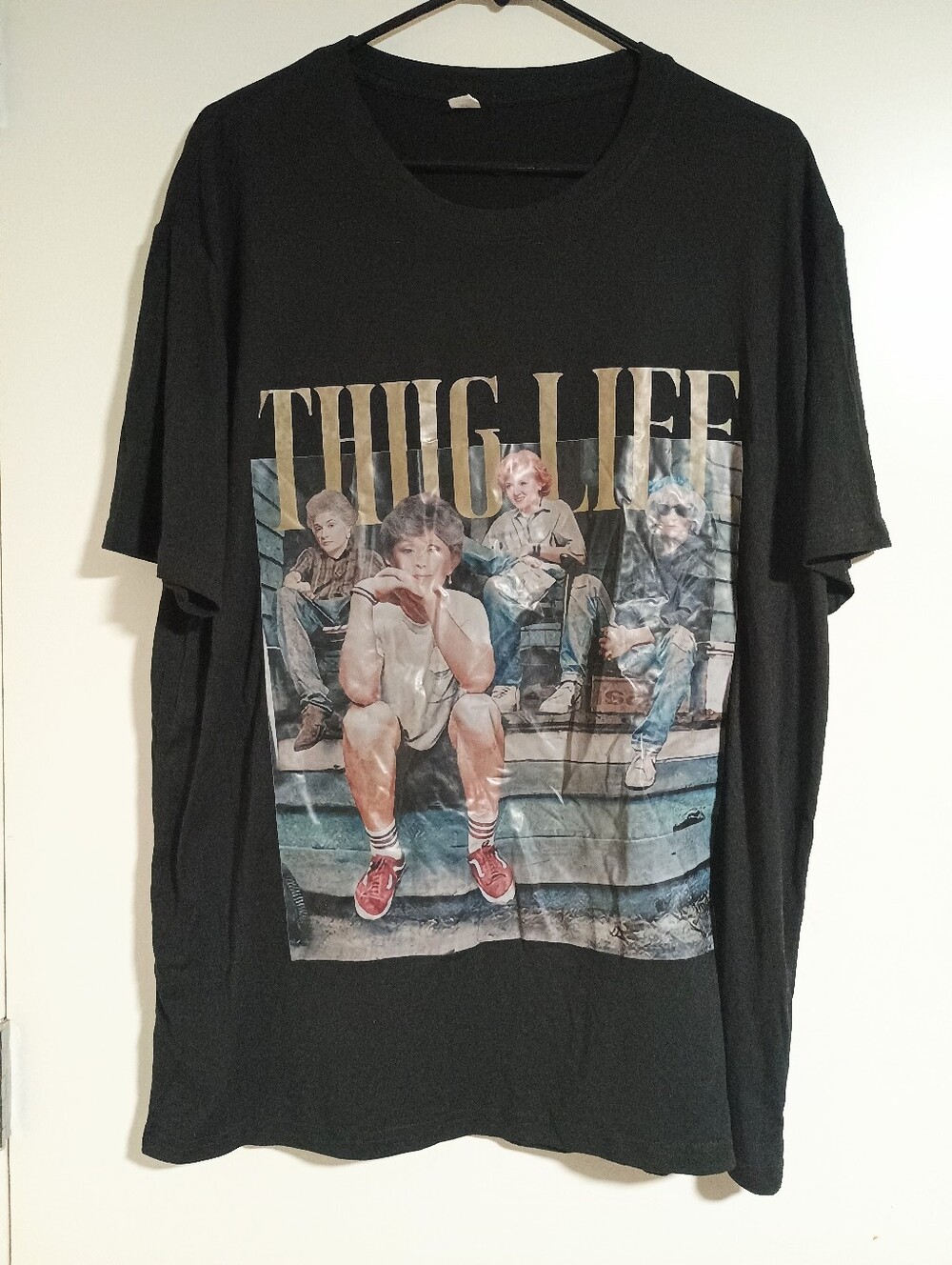 The Golden Girls Thug Life Graphic T-Shirt Black XL TV Show Retro Tee NWOT